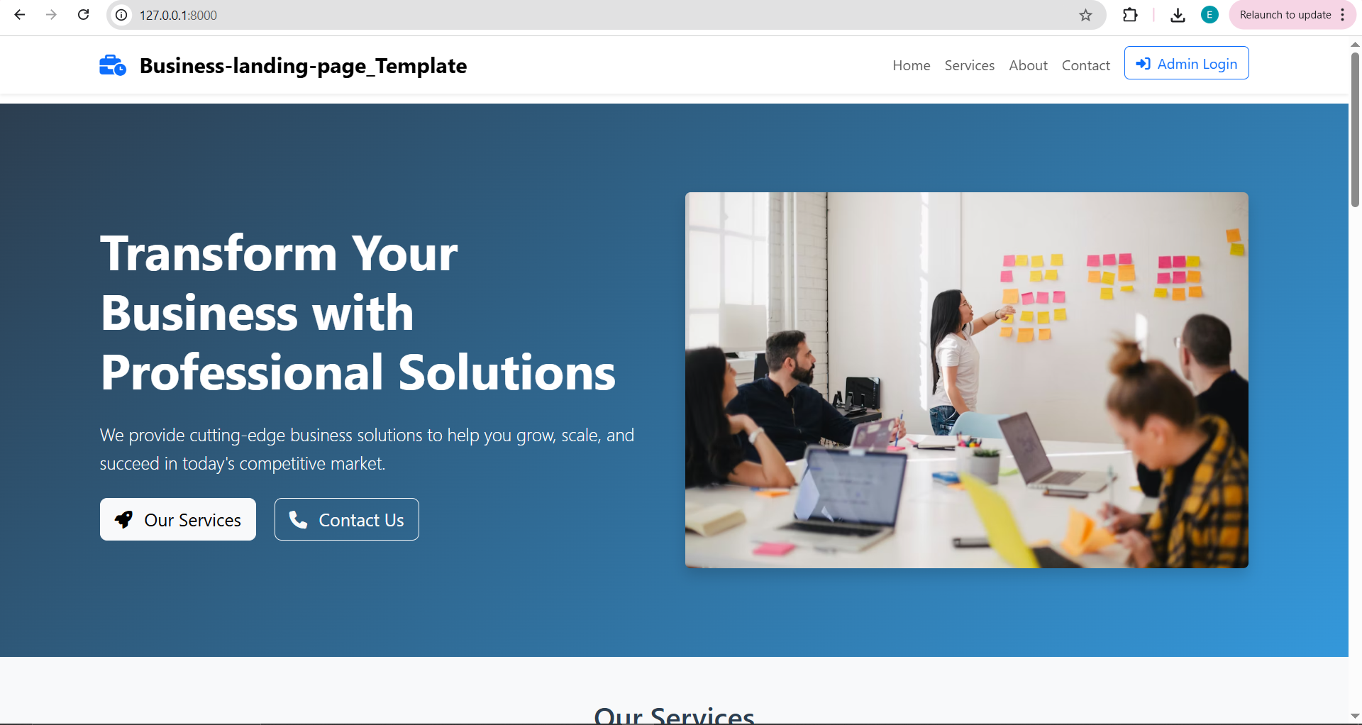 Business Landing Page
